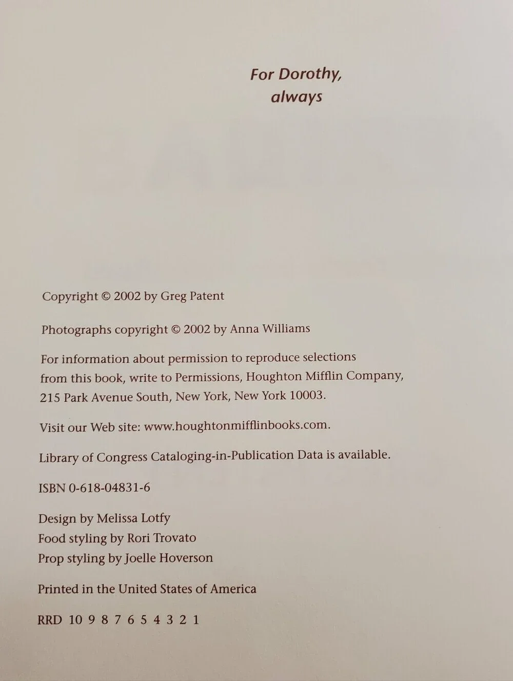 Baking In America Cookbook by Greg Patent
